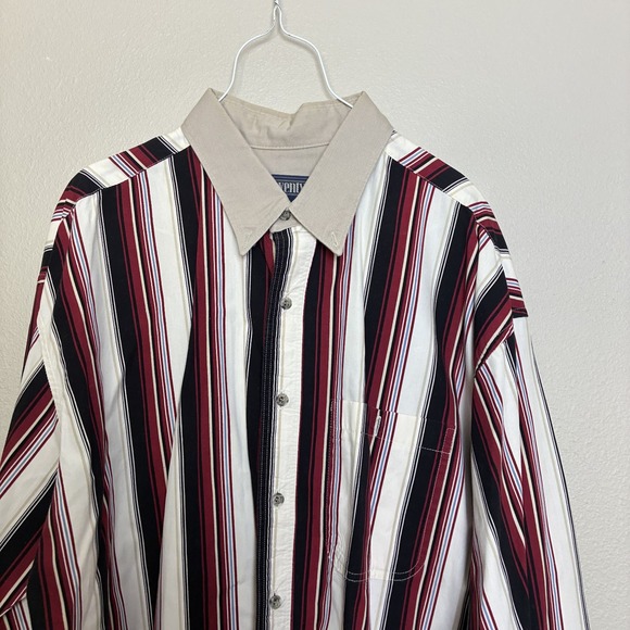 Wrangler 20X Men's XL Western Button Down Shirt Striped 17.5x35/36 Cotton Rodeo - Picture 2 of 10